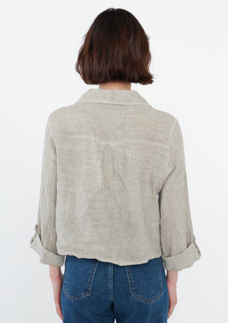 LINEN & COTTON HOUSE – Großhandel Bluse – Damen – Leinenweste 3025 MY VEST14