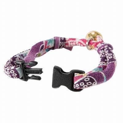 MOON-X USA, INC. - Wholesale Pet Collar - Cat - Chirimen Hanabi Fireworks Cat Collar (Purple)1