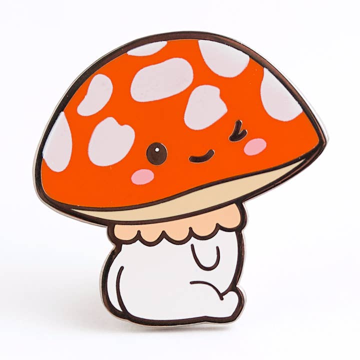 Broche champignon rouge pour la vente par LuxCups Creative