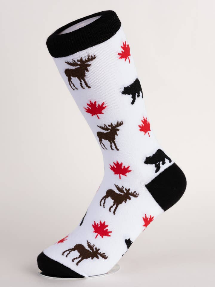 Canada Moose, Bear Leaf Women's Socks for wholesale by moJJa