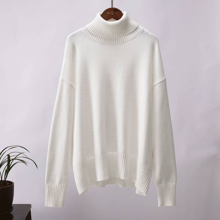 Marayn - Wholesale Knitted jumper – Women′s - 2025 European Autumn/Winter Oversized Turtleneck Sweater5