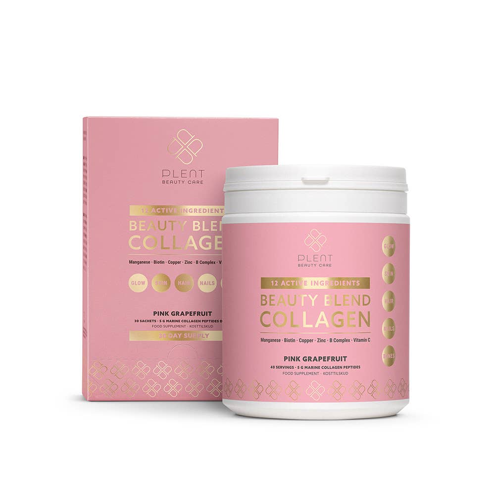 Plent Beauty Care - Wholesale Oral Supplement/Vitamin - BEAUTY BLEND COLLAGEN - Pink Grapefruit - 40 day supply jar2
