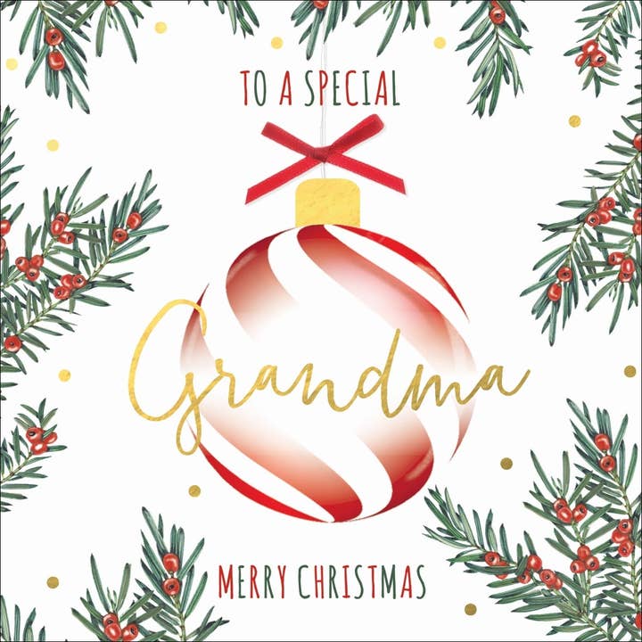 Oma, handgemachte Weihnachtskarte für den Großhandel von The Handcrafted Card Company