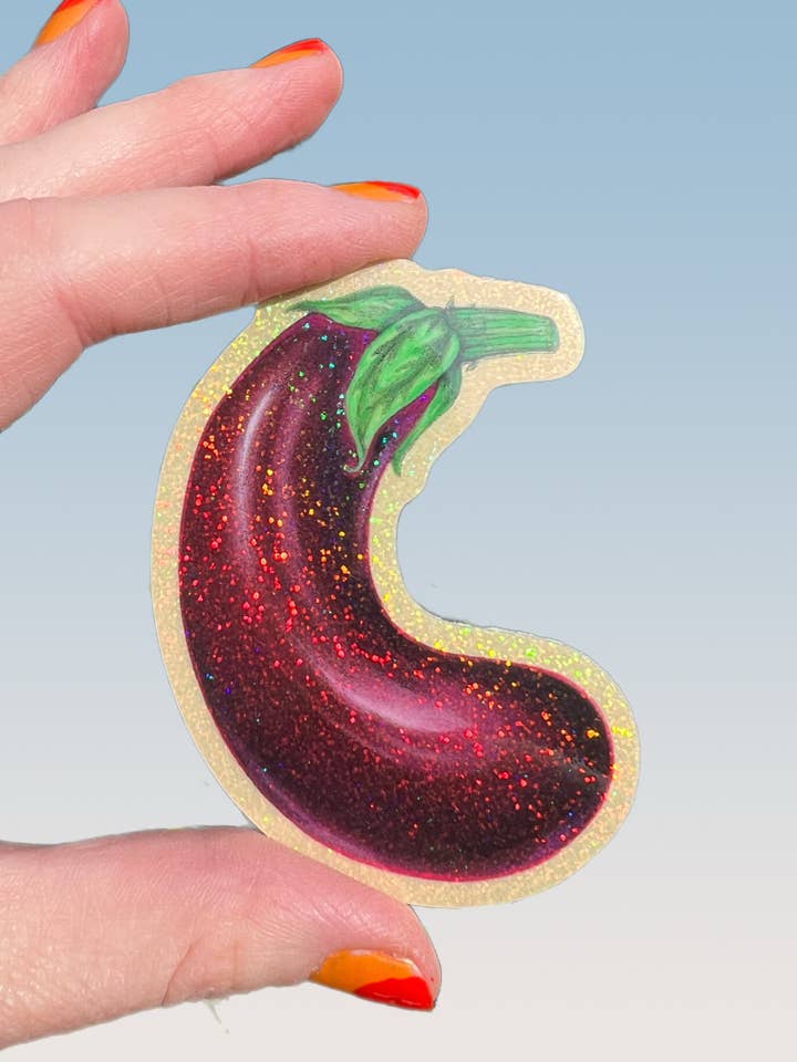 Eggplant STICKER 3 Inch for wholesale by Astral Weekend