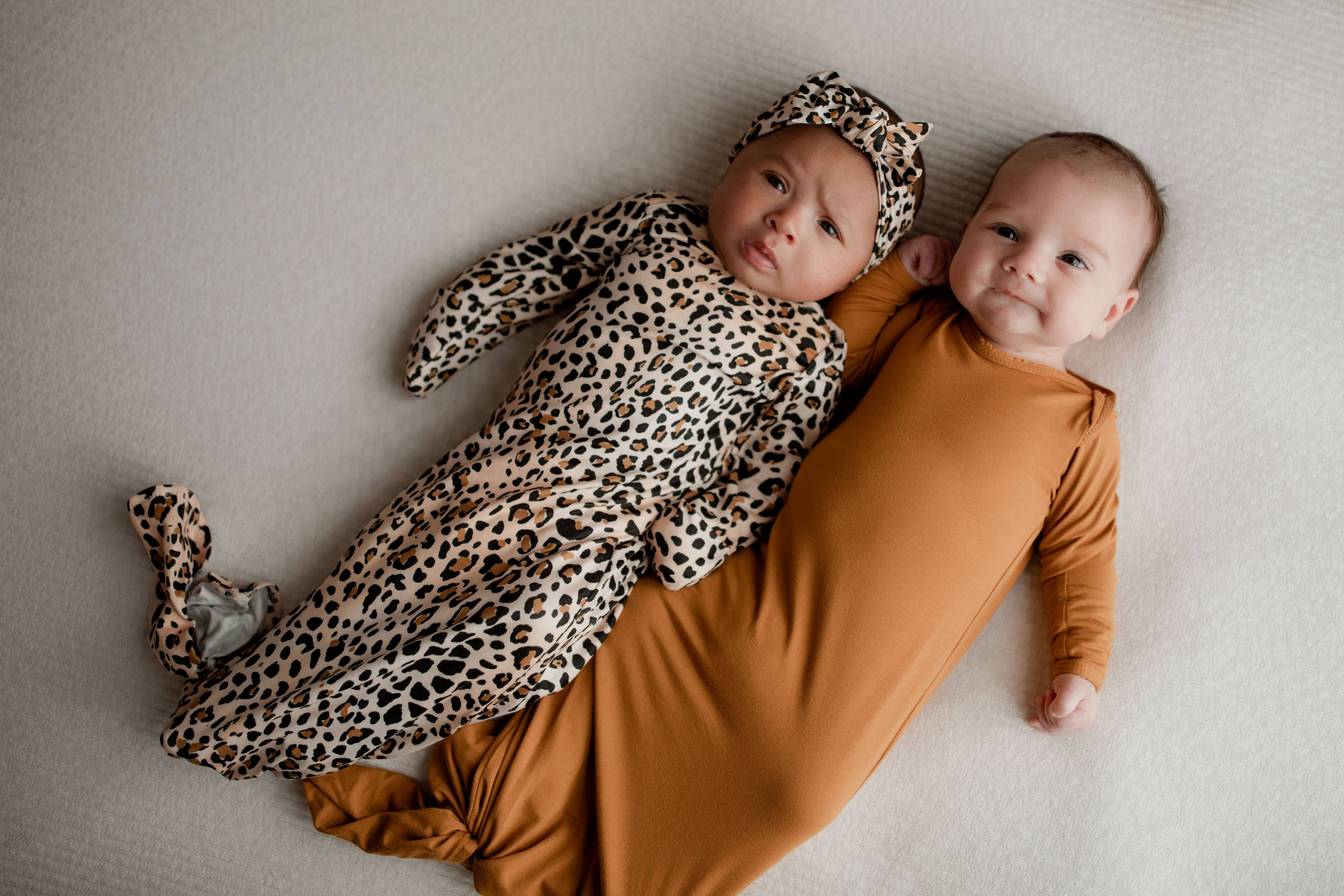 Three Little Tots - Wholesale Babygown - Baby - Leopard Knotted Gown21