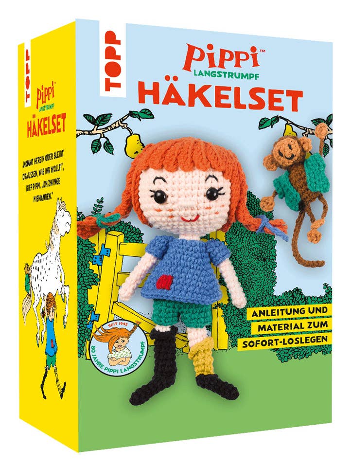 Pippi Calzelunghe - Il set ufficiale per l'uncinetto per la vendita all'ingrosso da parte di frechverlag TOPP & BusseSeewald