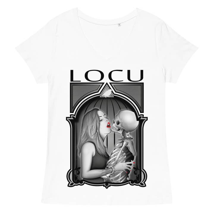 TRUE LOVE tætsiddende V-hals T-shirt til kvinder for engroshandel hos Locu Clothing