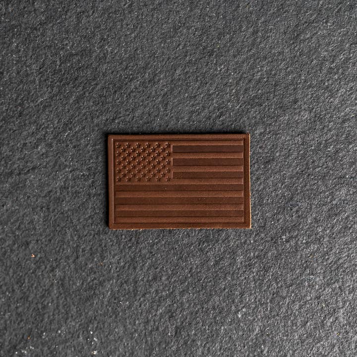 Ox & Pine - Wholesale Patch - American Flag Leather Patches with Optional Hook and Loop Fastener5