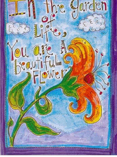 You Are a Beautiful Flower - Garden Friendship Card for wholesale by Nancie dunn cards