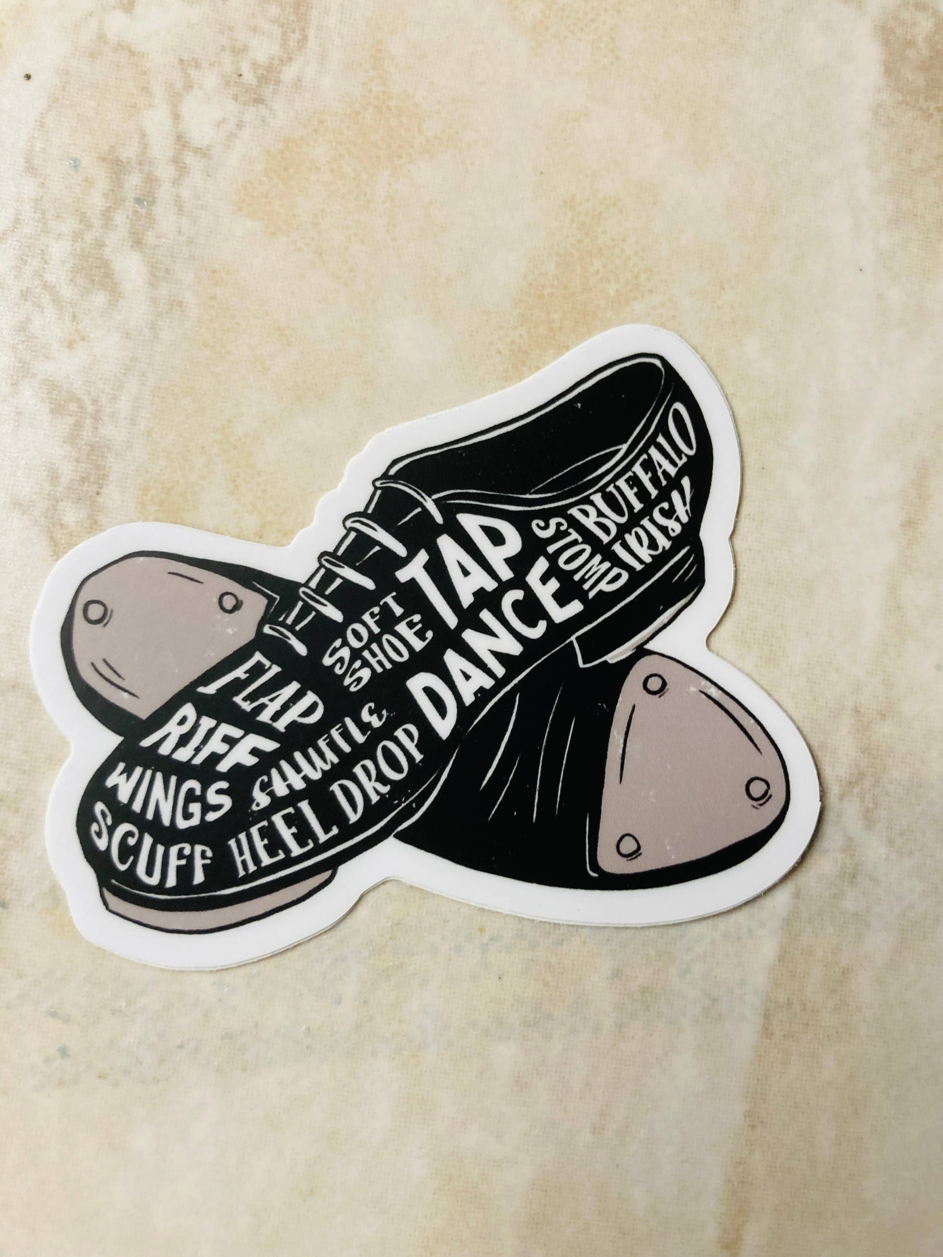 Denali & Co. – Engroshandel Klistermærke – Tapdans Sko Terminologi Klistermærke, 3" x 2,8"2