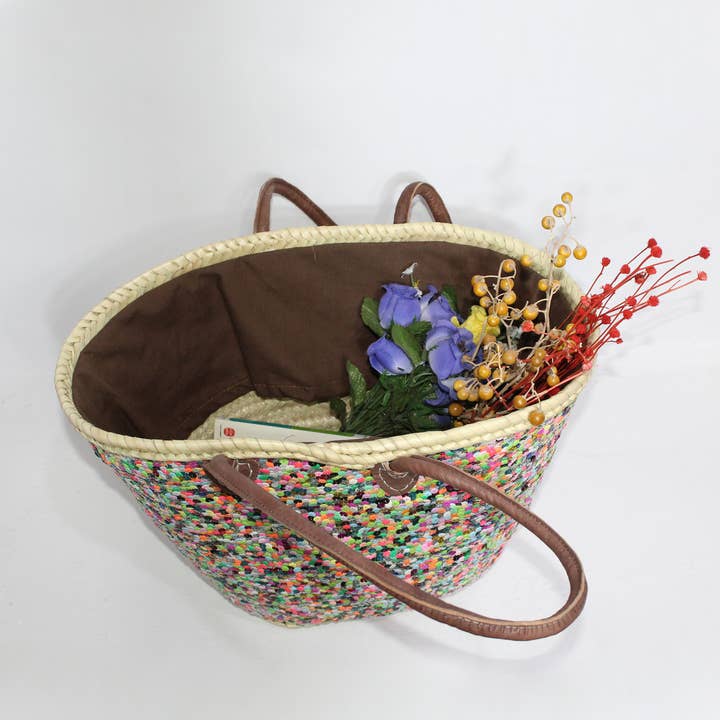 Melecraft - Wholesale Beach bag - Sequins straw bag, french market basket5