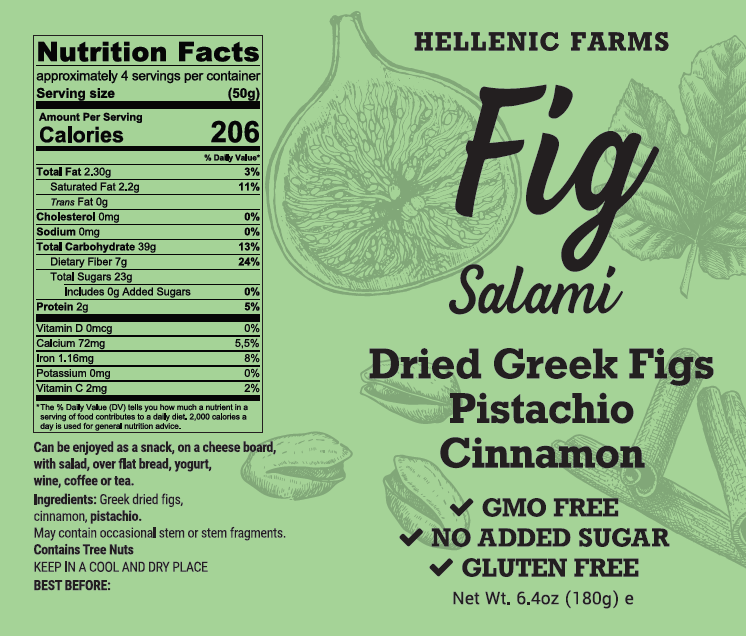 Gourmet Food Solutions, Inc. - Wholesale Shelf Stable Prepared Meal - Vegan Fig Salami - Pistachio & Cinnamon3