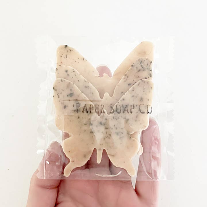 Paper Soap Co - Wholesale Bar Soap - Butterfly - Mini Paper Soap - Singles1