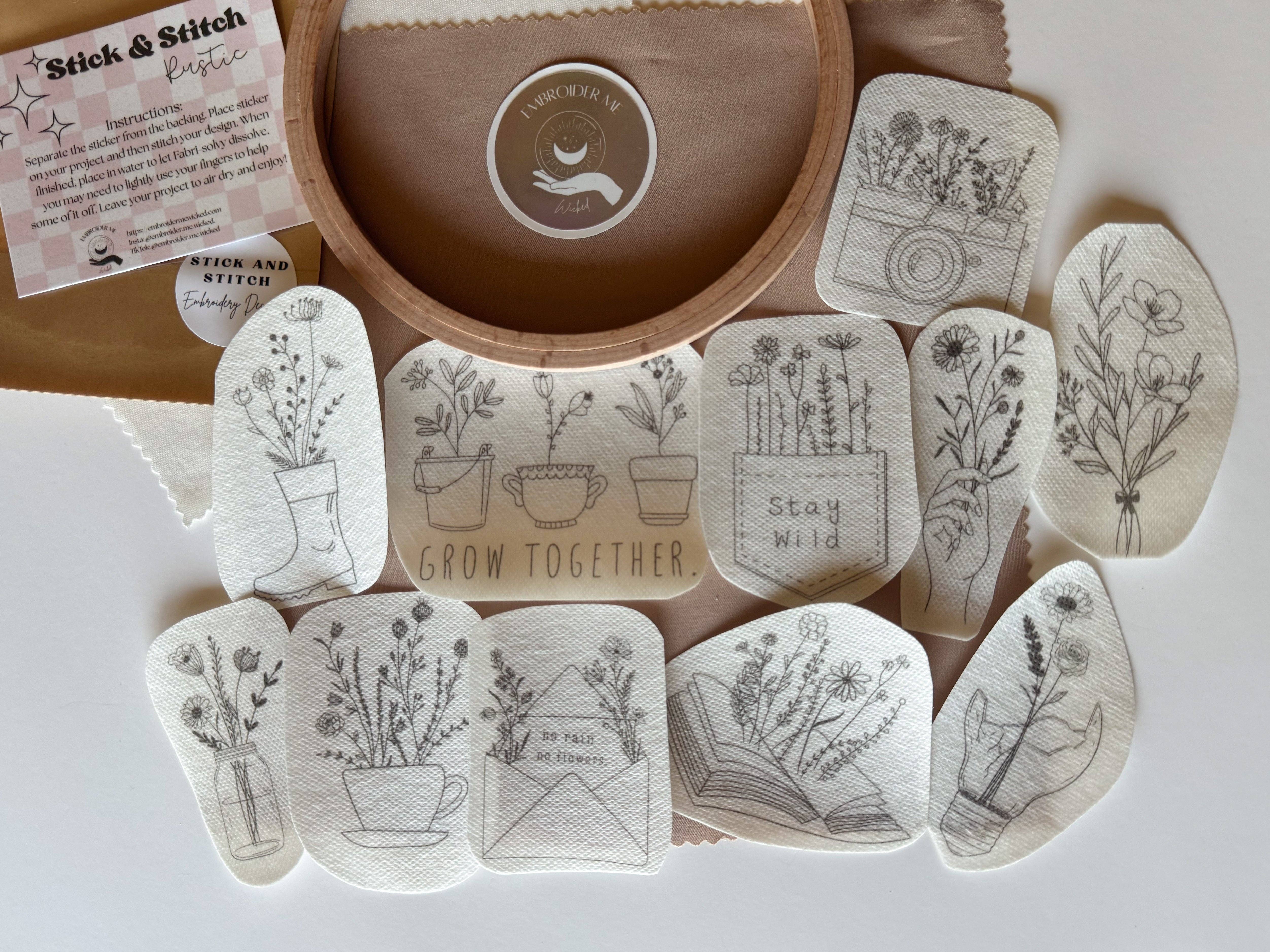 Embroider Me Wicked - Wholesale Embroidery/Cross Stitch Supplies - Rustic Stick & Stitch Embroidery pack1