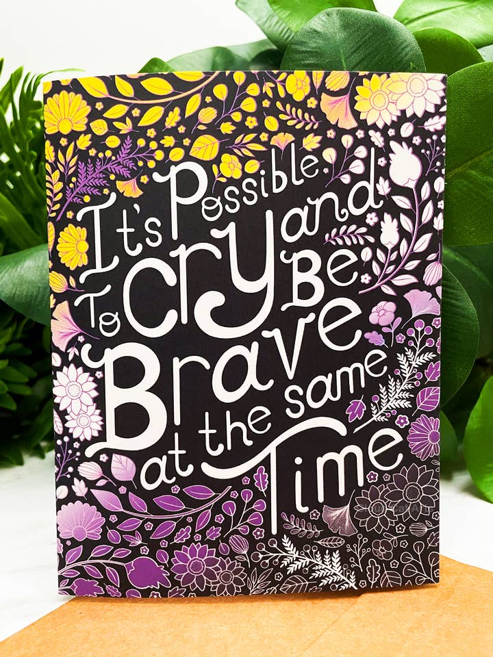 LGBT(NonBinary) - Be Brave - Blank Inside - Matte Greeting C for wholesale by Cloud Cat Arts