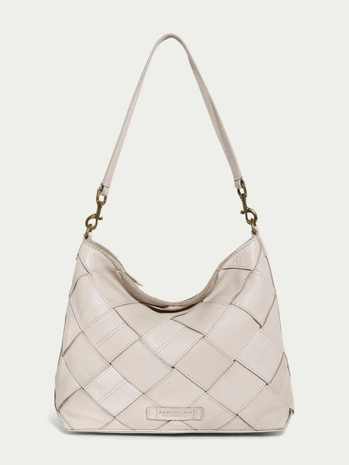 Mercer Woven Top Zip Hobo for wholesale by American Leather Co