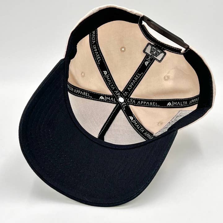 Malta Apparel LLC - Wholesale Baseball Cap - Unisex - ‘SERVANT’ Premium SnapBack - Cream/Black4