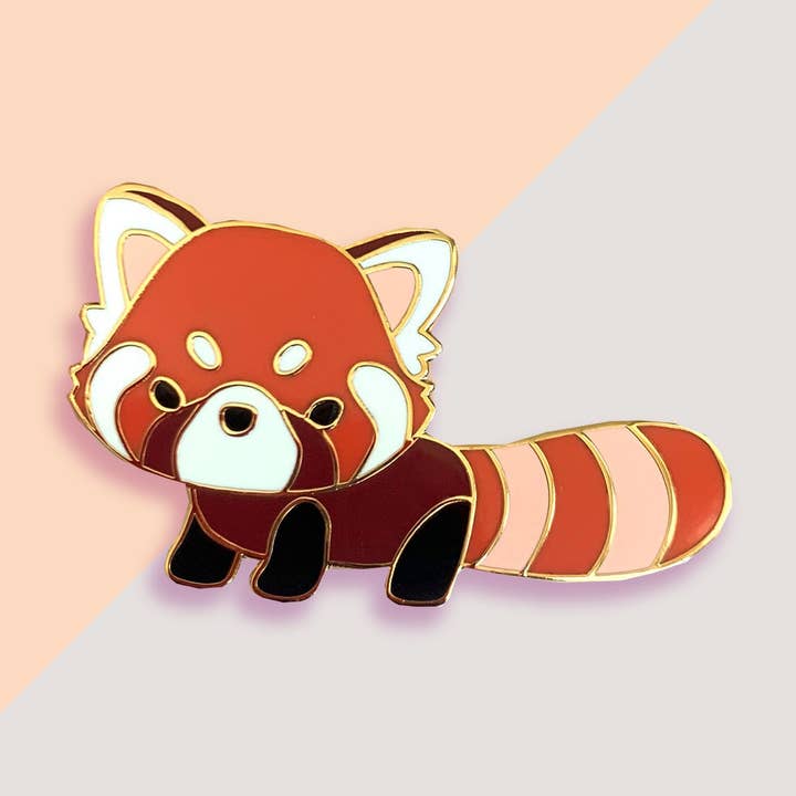 Alfinete de esmalte - Pin de panda vermelho por atacado de Thousand Skies