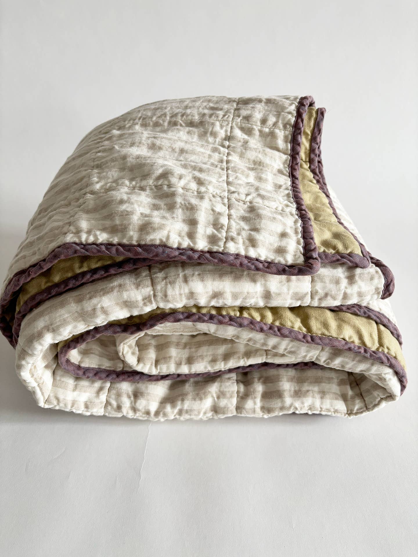 Mathilde - Wholesale Throw Blanket - Simple Lines Desert Grass/Stinson Stripe 1