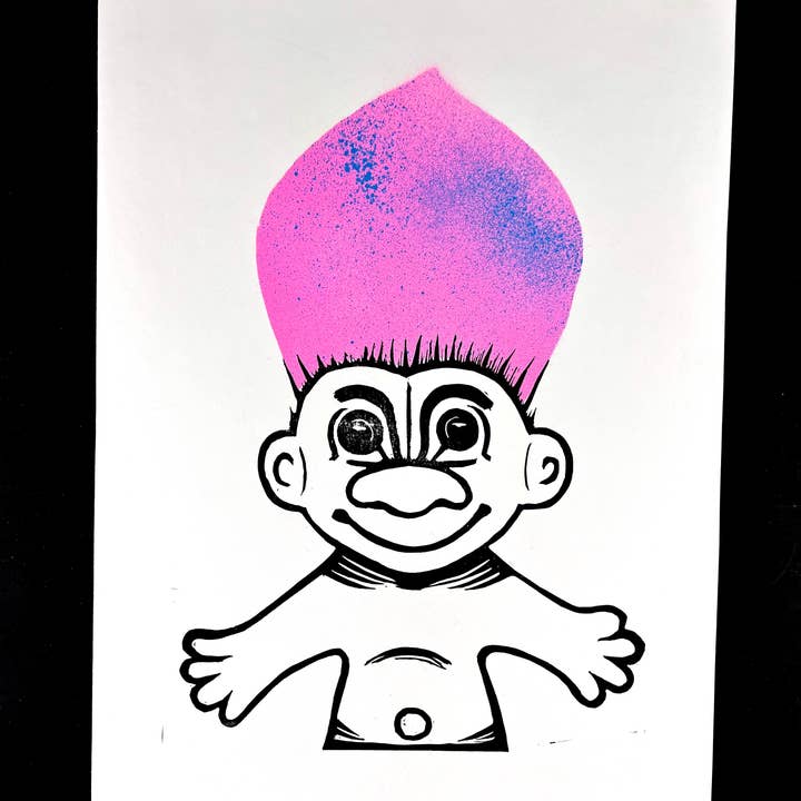 Pixel Palmer - Wholesale Art Print - Troll Dolls - Screen Print