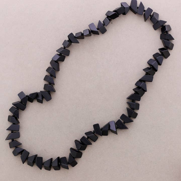 Long Necklace with Irregular Wooden Beads for wholesale by Sonata