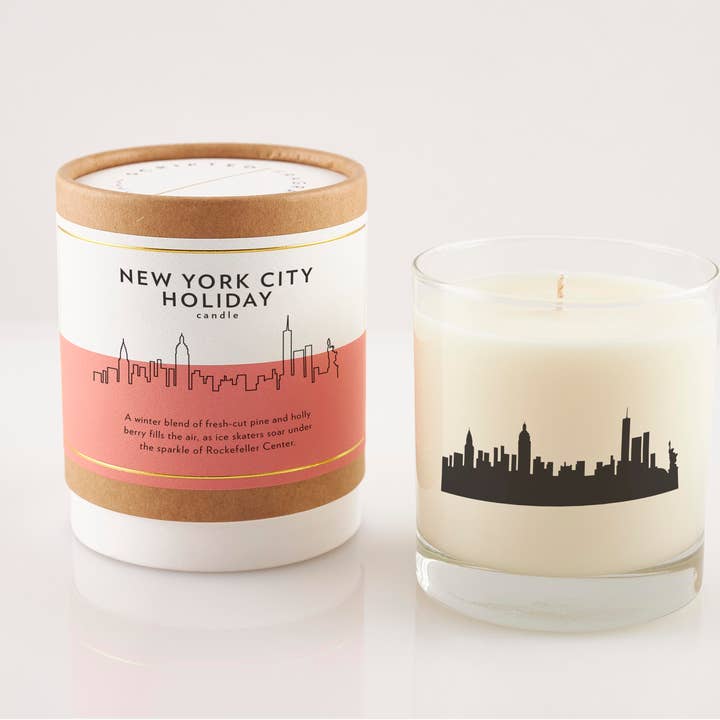 New York City Holiday Candle in Drinking Glass Two-In-One for wholesale by Scripted Fragrance