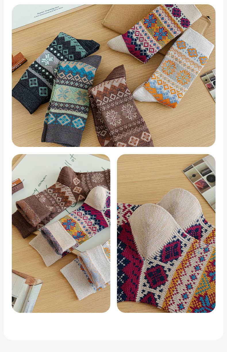 Tourtiwi - Vendita all'ingrosso Calzini - Uomo - Calzini da uomo Retro Mid-Tube Warm Socks9