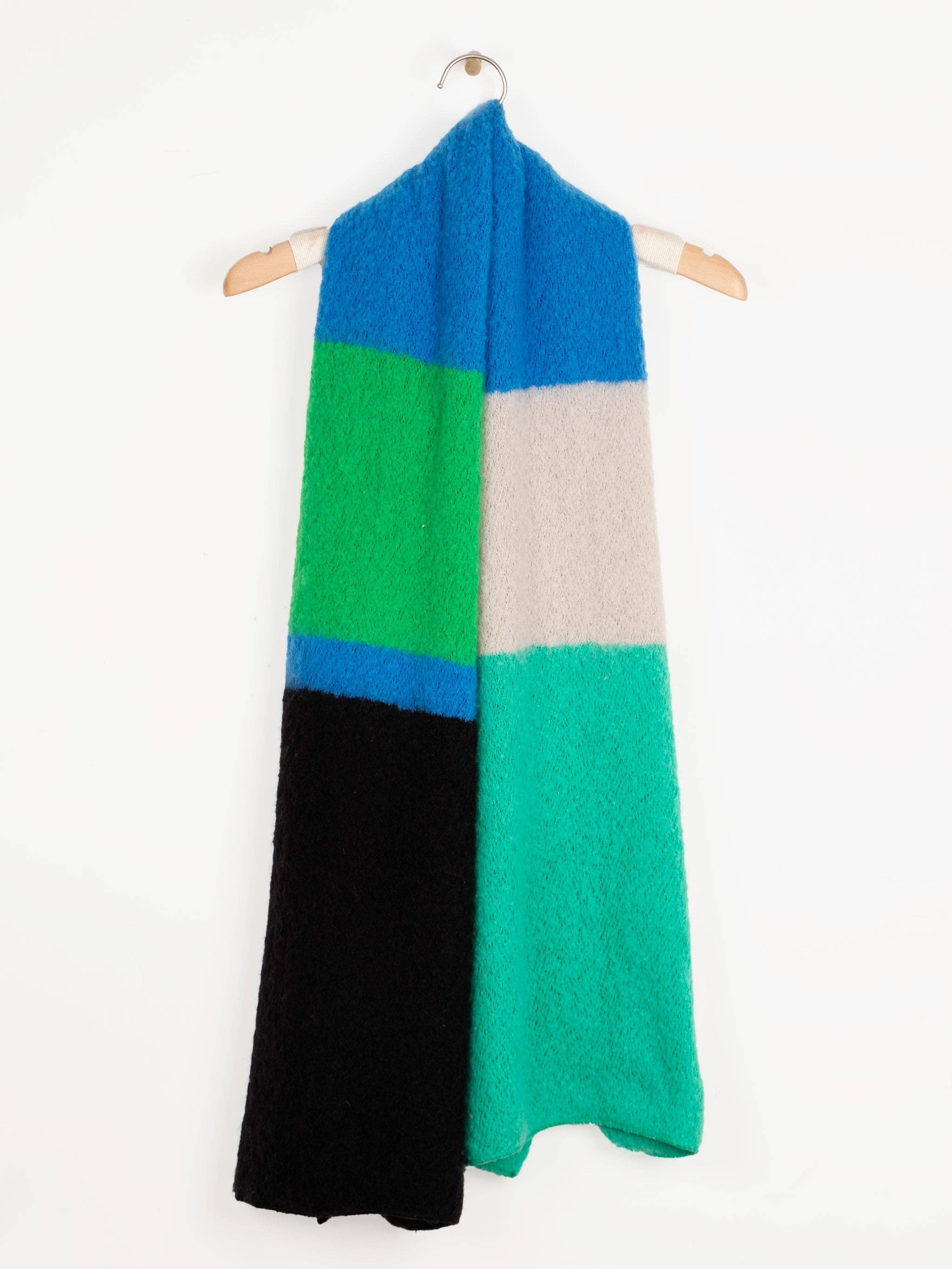 Sarta Accessories – wholesale Scarf – Women's – Nellie Heavyweight Scarf - Blue/Green, Colour Block2