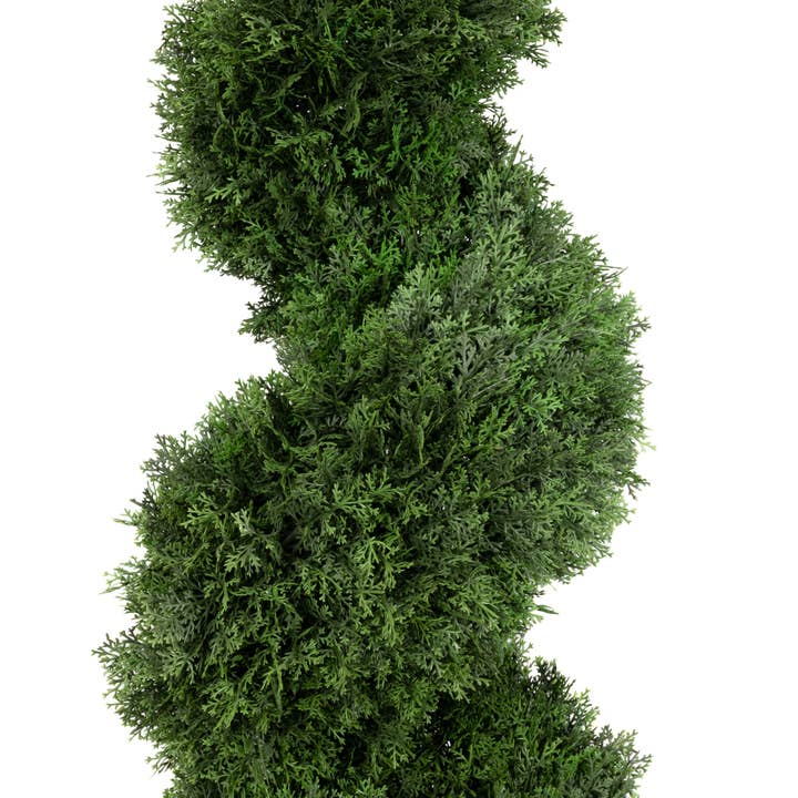 Mills Floral Company – wholesale Artificial plant – UV Cypress Spiral 60 Inch Topiary1