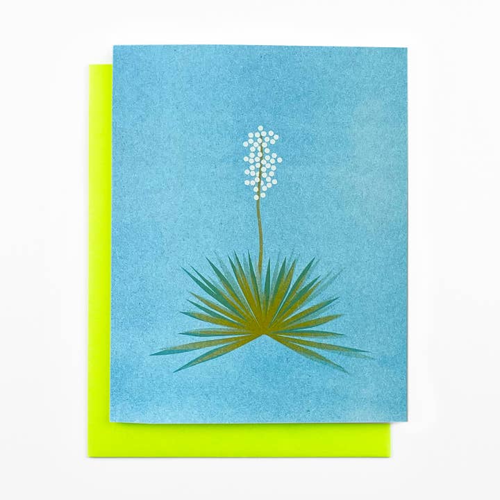 Yucca - Risograph Greeting Card for wholesale by Next Chapter Studio