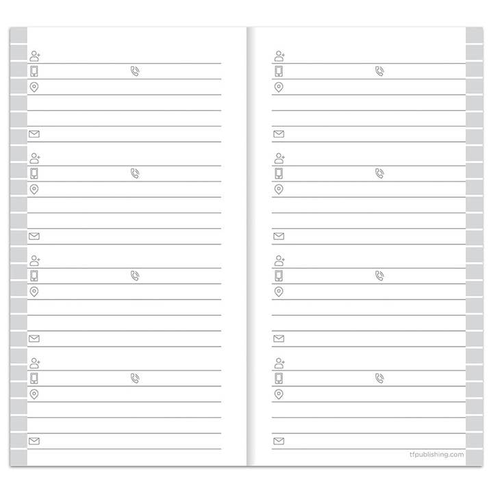 TF Publishing - Paper Goods – Engroshandel Adressebog – Grå Spiral adressebog1