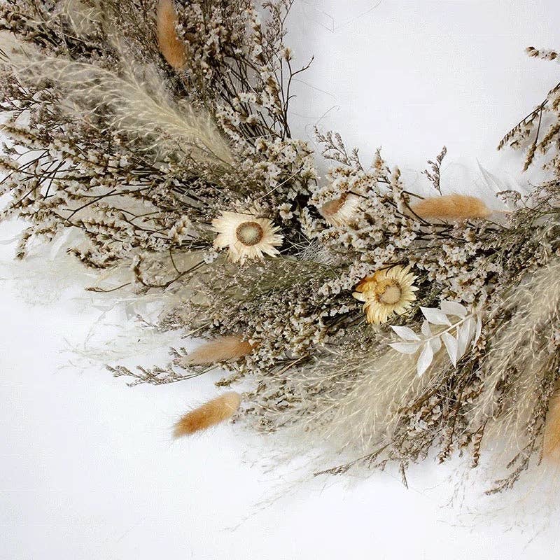 Lu home – wholesale Wreath – Lu home The Earthy Floral Wildflower Wreath - 22”8