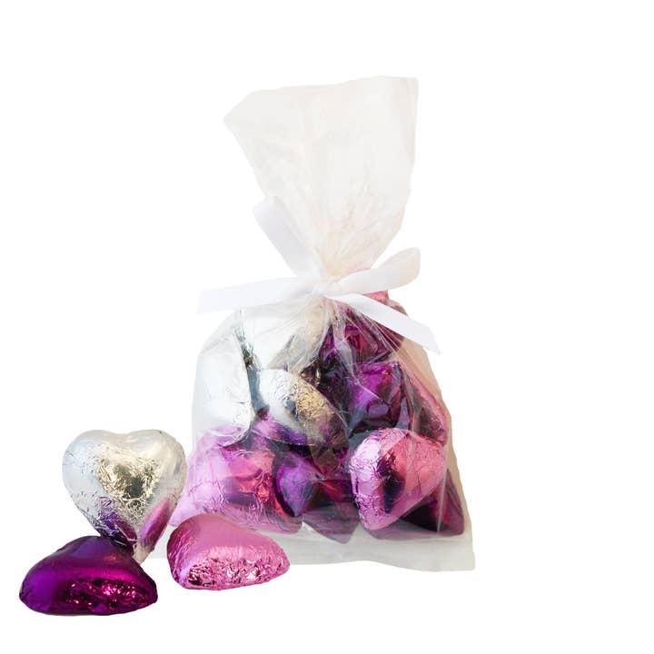 Valentine Mini Chocolate Hearts for wholesale by Vermont Nut Free Chocolates