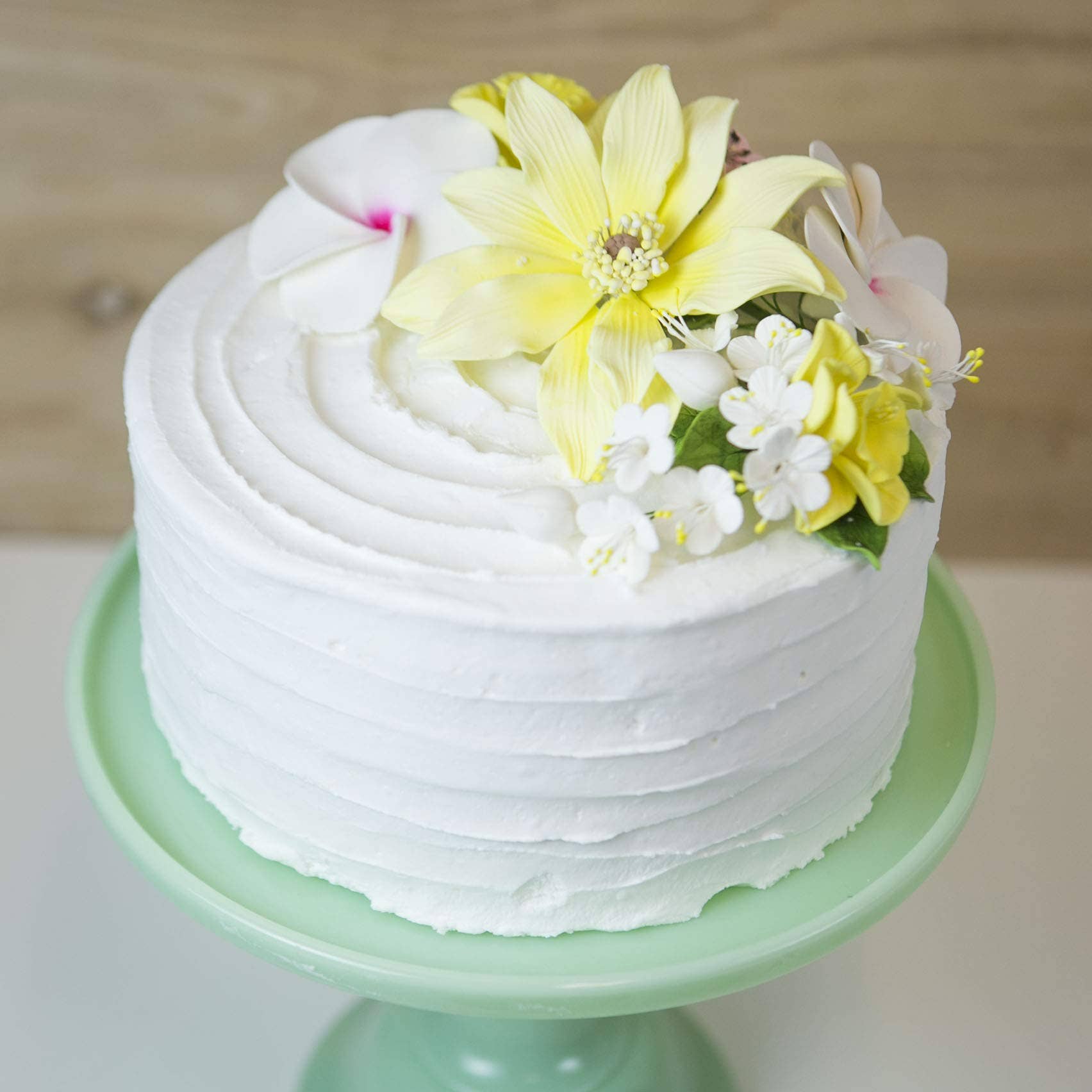 Global Sugar Art - Wholesale Cake/Cupcake Topper - Cherry Blossom Sugar Cake Flower Spray, by Global Sugar Art, White1