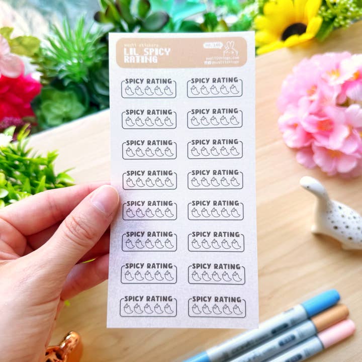 Washi Sticker - Book Spicy Rating for wholesale by SumLilThings