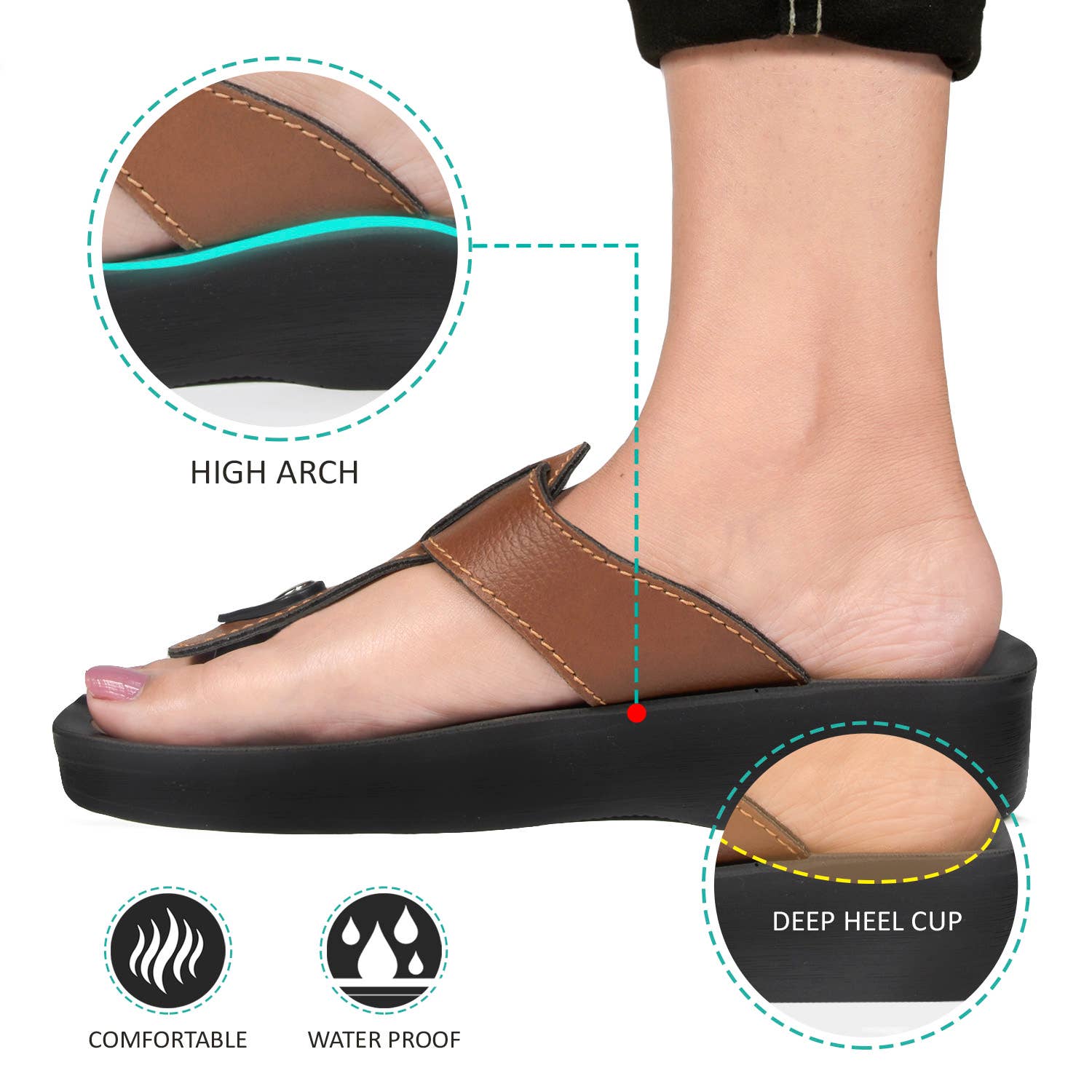 AEROSOFTFOOTWEAR – Engroshandel sandal - Dame – Aerosoft - Freedom T-Strap Sandaler til Kvinder4
