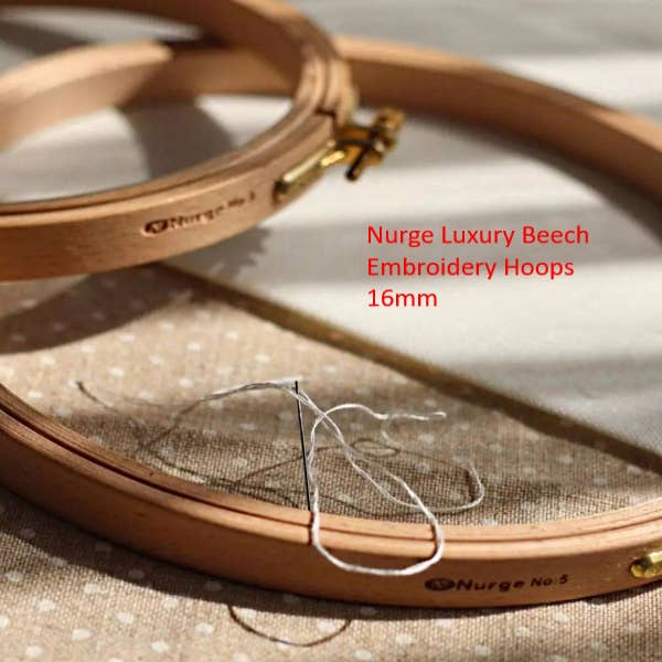 Nurge - Wholesale Embroidery/Cross Stitch Supplies - Nurge 16mm (0.63") Beech Screwed Embroidery Hoops10