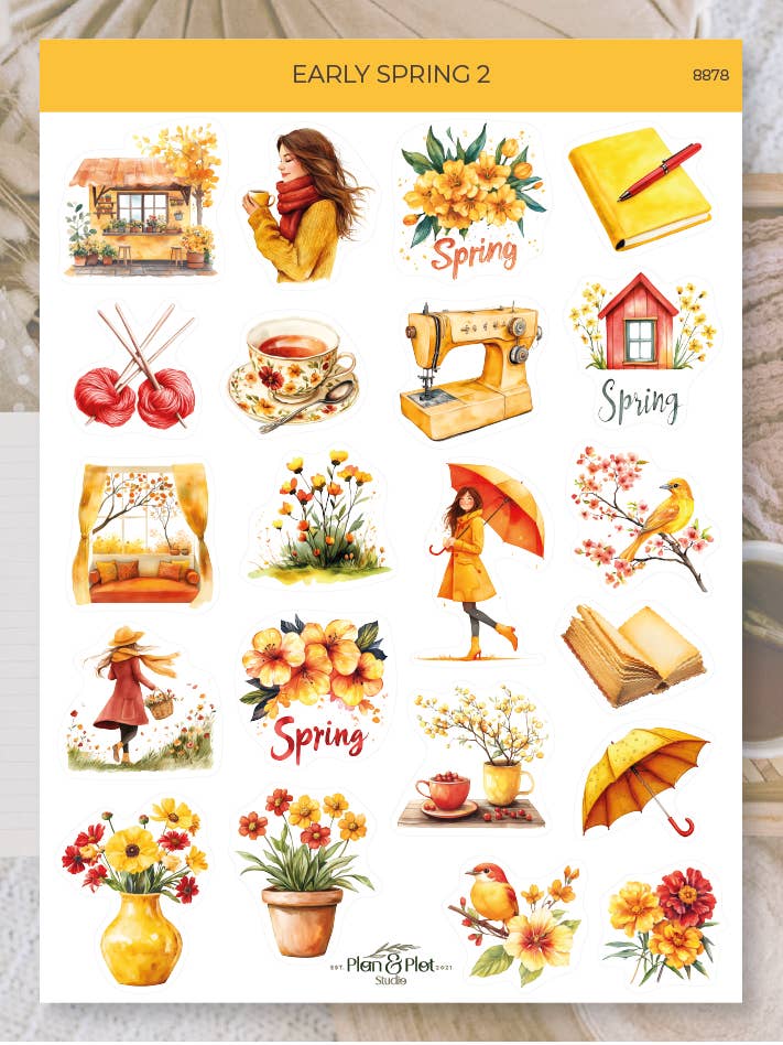 Principios de primavera 2 | Pegatinas para venta al por mayor de Plan & Plot Studio