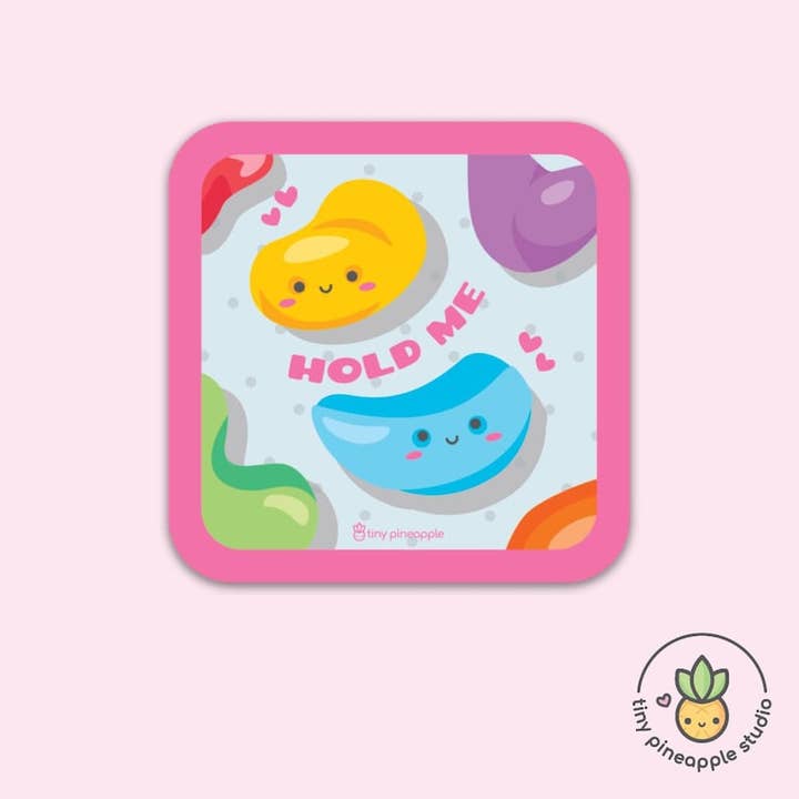 Rock Climbing Vinyl Sticker — "Hold Me!" for wholesale by Tiny Pineapple Studio