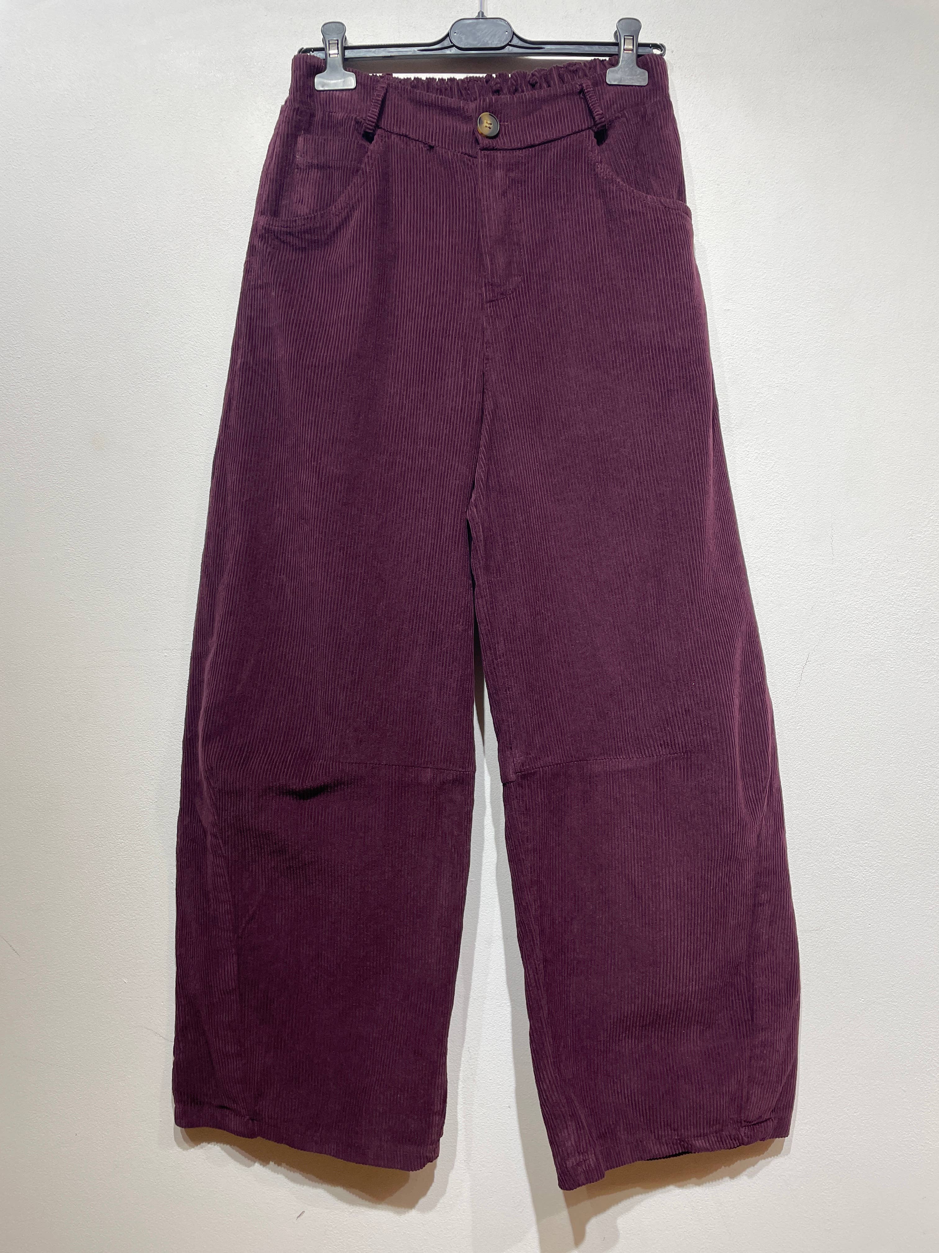 LINEN & COTTON HOUSE - Wholesale Pants - Women's - 77503 VELVET TROUSERS WITH POCKETS, IN COTTON4