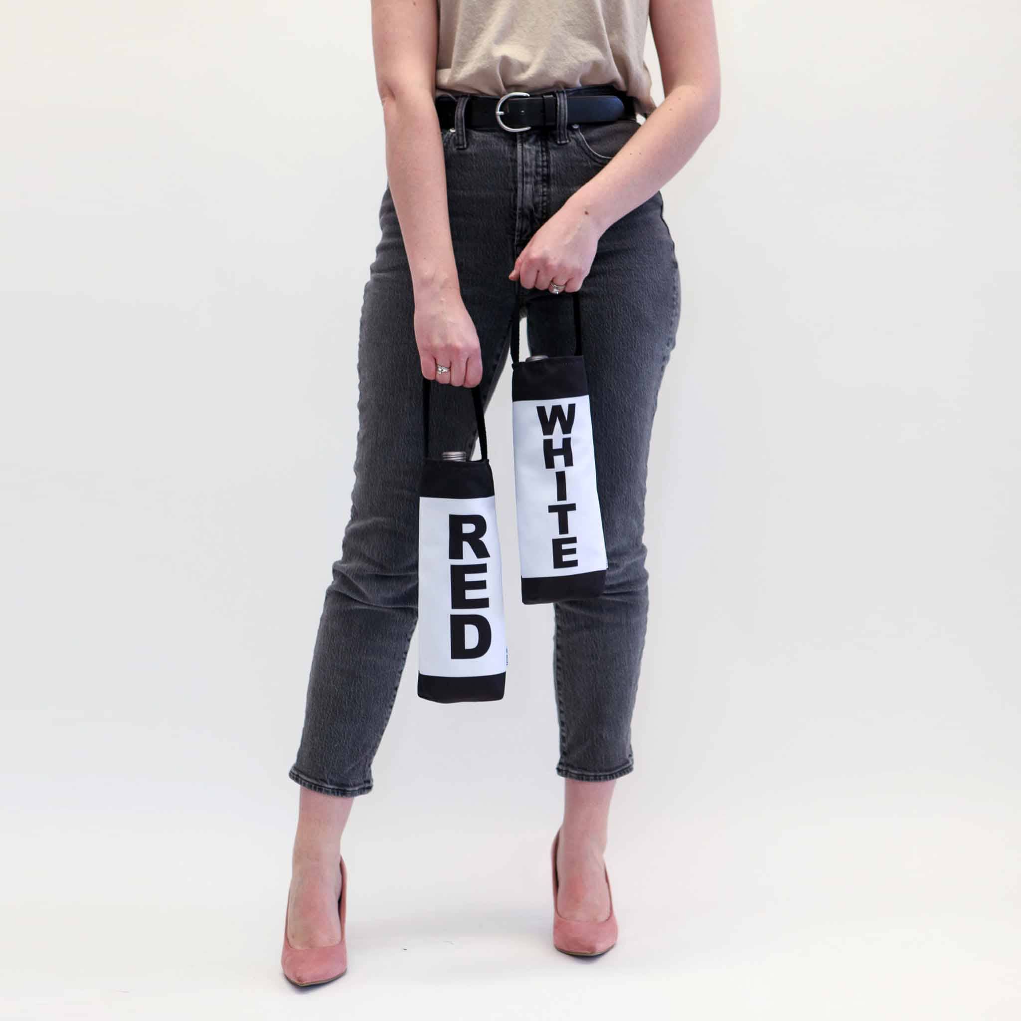 Anne Cate - Wholesale Wine Tote - CLE (Cleveland) City Abbreviation Canvas Wine Tote6