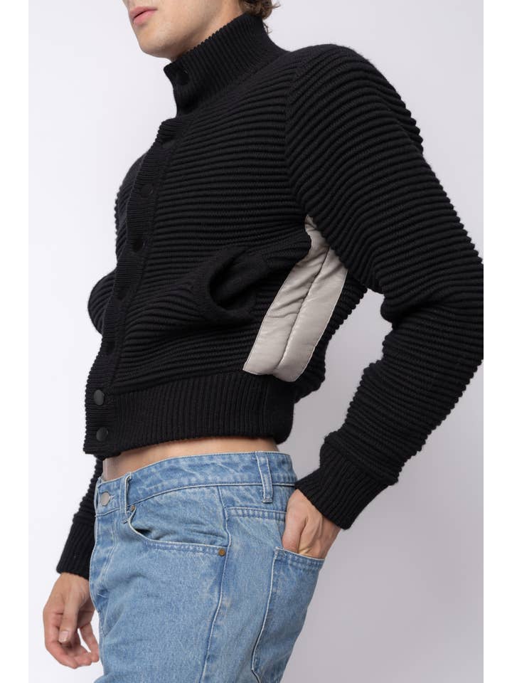 FANG - Wholesale Bomber Jacket - Men's - Power Shoulder Knitted Bomber10