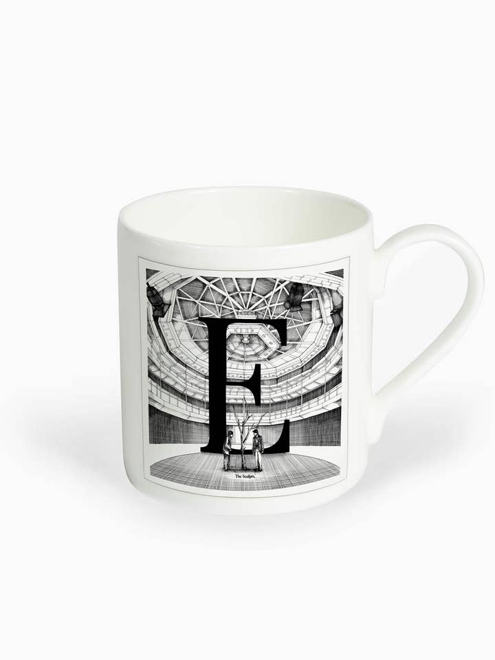 Manchester Mug Letter E - Exchange Theatre for wholesale by The Sculpts
