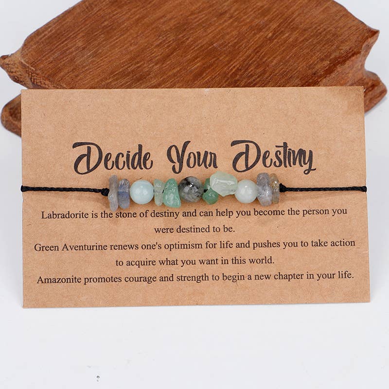 Gypsy Soul - Vendita all'ingrosso Bracciale con perline - Bracciali Motto: decidi il tuo destino, 6 pezzi2