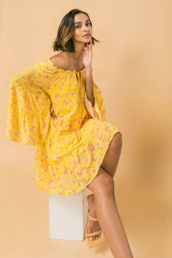 FLYING TOMATO - Wholesale Dress - Women's - A printed woven mini dress-ID177892