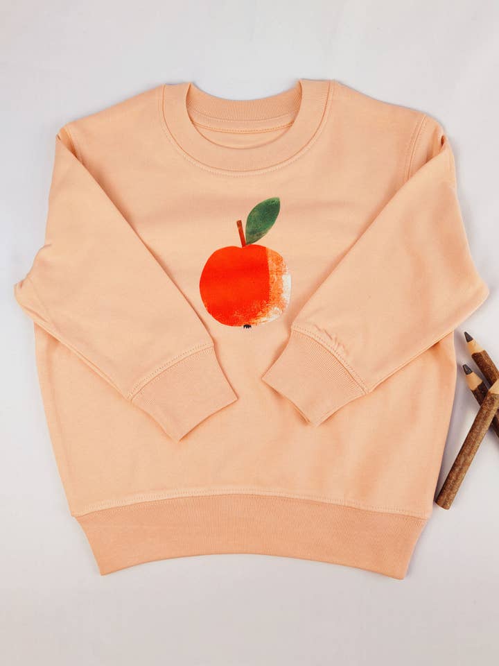 Maglione per bambini Meladi in cotone biologico - Mela su Crema Latte per la vendita all'ingrosso da parte di Life-Tree