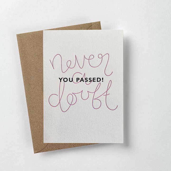 Never a doubt card for wholesale by over the c.