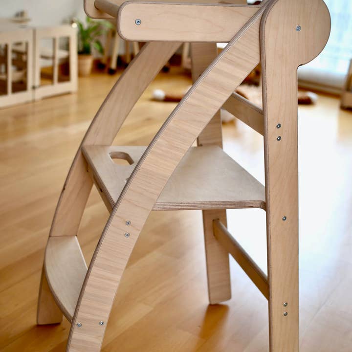 kidodido - Wholesale Wood Toy - Kids - Foldable Toddler Step Stool and Montessori Tower Set3