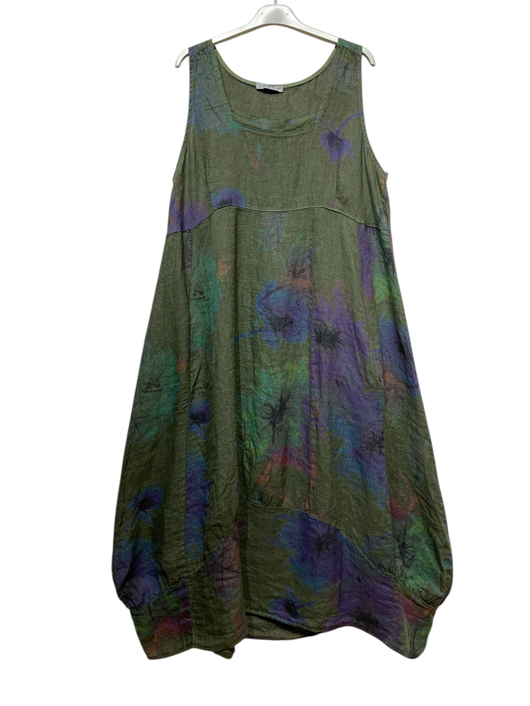 LINEN & COTTON HOUSE - Wholesale Dress - Women's - LINEN DRESS 322 FLOWERS7