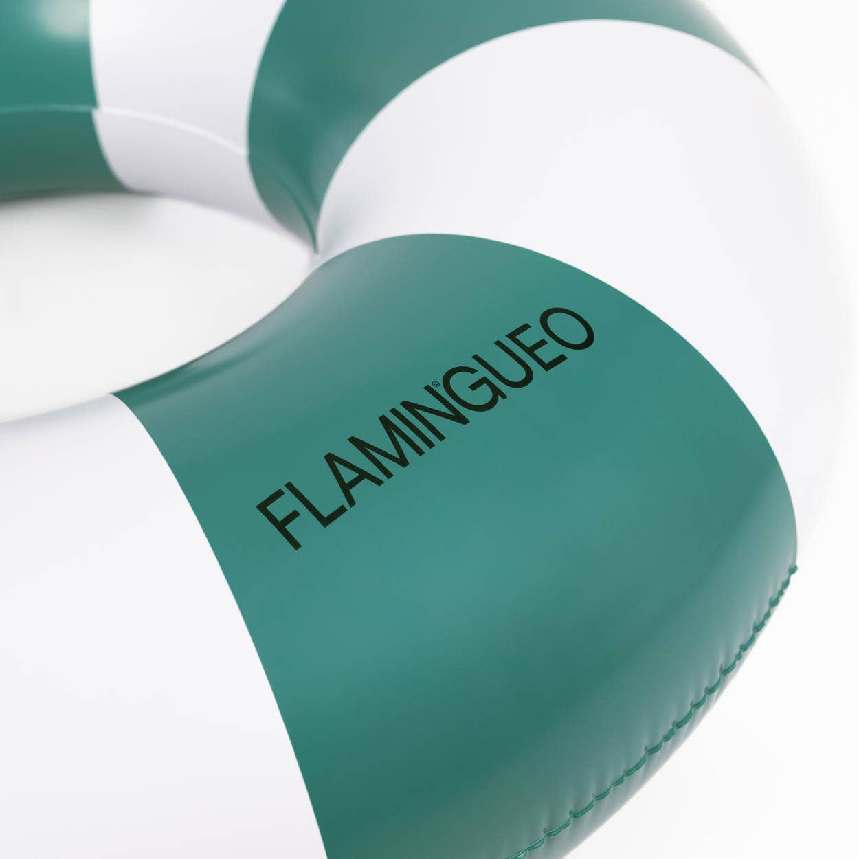 Flamingueo - Vendita all'ingrosso Accessori da spiaggia - Ciambella gonfiabile verde e bianca grande2